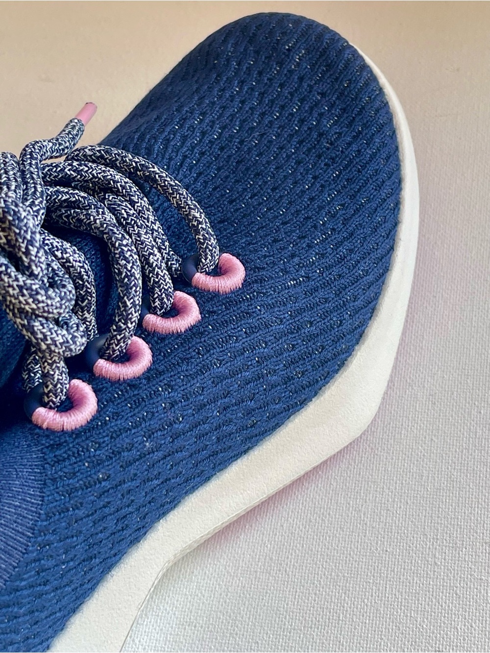 NEW ALLBIRDS TREE DASHER 2 RUNNING SHOE DEEP NAVY/BASIN PINK WOMENS SIZE 6.5 - Picture 4 of 12
